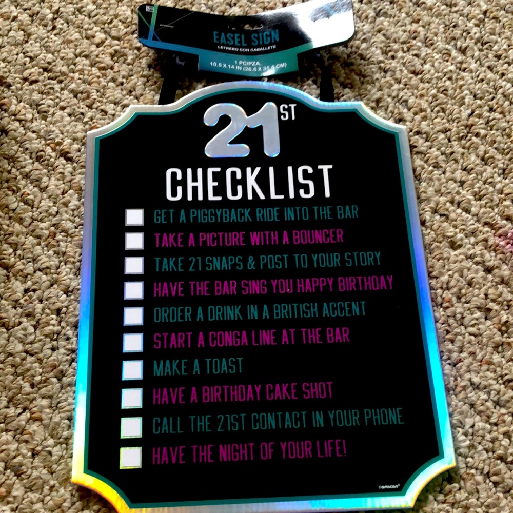 21st checklist sign